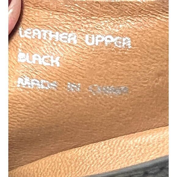 Earthies Womens 7 B Black Leather High Heels Slip On Classic Comfort Casual Pump - Picture 12 of 13